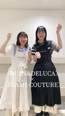 BEAMS COUTURE（ビームス クチュール）DEAN u0026 DELUCA × BEAMS COUTURE / ギャザーのエプロンドレスW（食器・キッチン・食品  エプロン）通販｜BEAMS