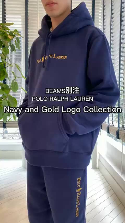 BEAMS 別注POLO RALPH LAUREN Navy Gold Logo ジャパン公式通販